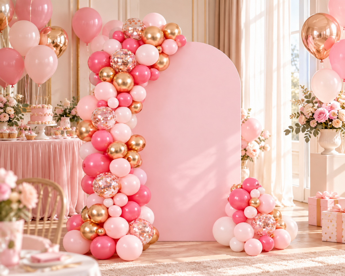 Pink Rose Gold Balloon Garland Kit 105 pcs