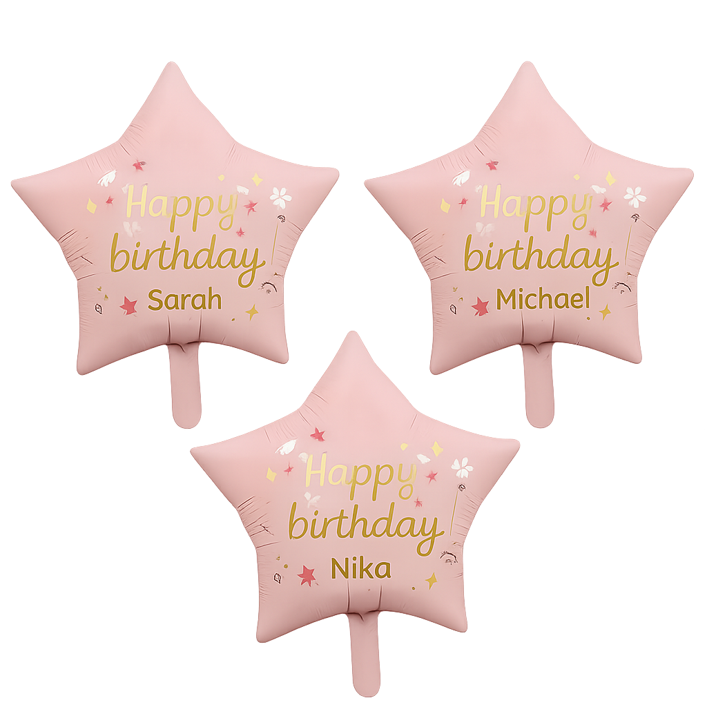 personalized star birthday balloon