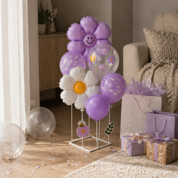Flower Balloon Bouquet Kit with Stand