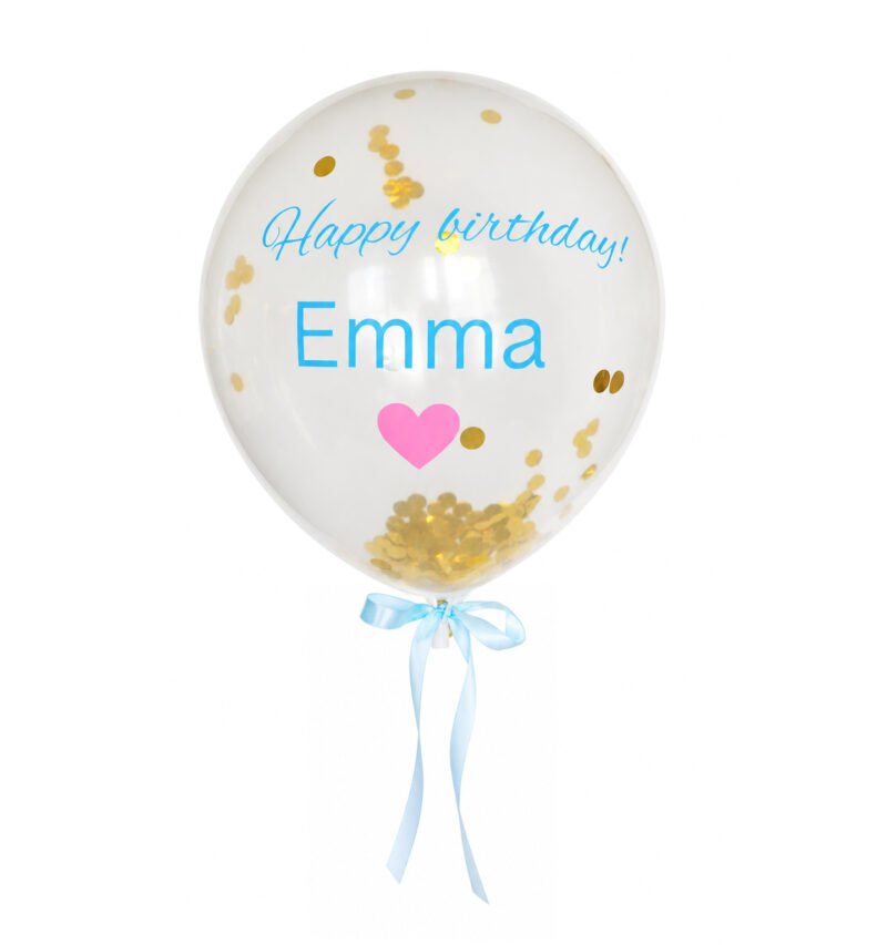Personalized Confetti Birthday Balloon Name