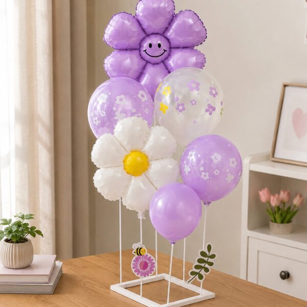Flower Balloon Bouquet Kit with Stand
