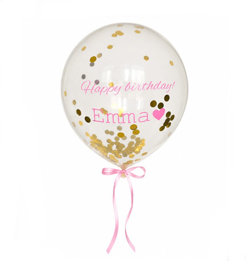 Personalized Happy Birthday Confetti Balloon Name