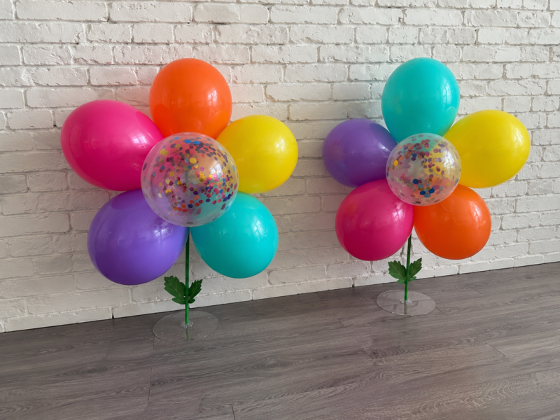Colorful Balloon Flower Kit for Party Decor – 4 Flowers