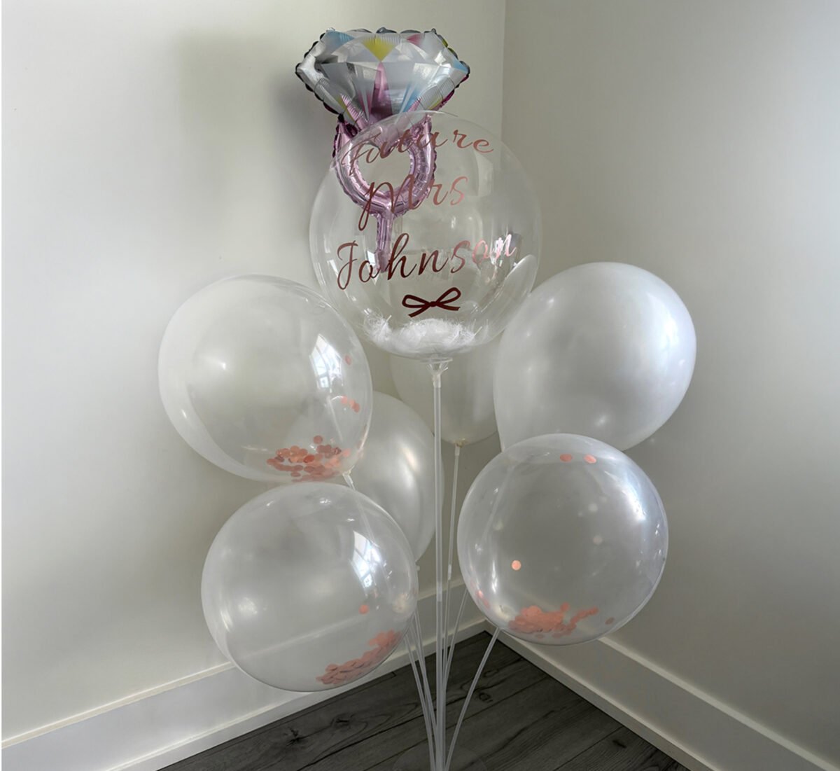 Personalized Balloon Decoration Set for Bridal Shower & Parties