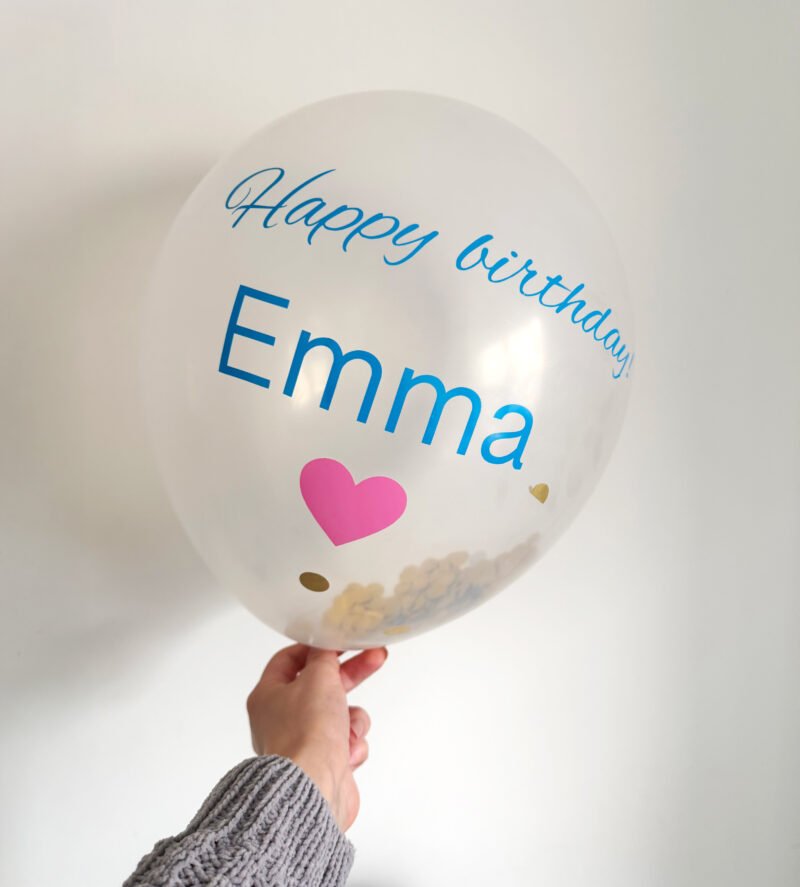 Personalized Confetti Birthday Balloon With Name