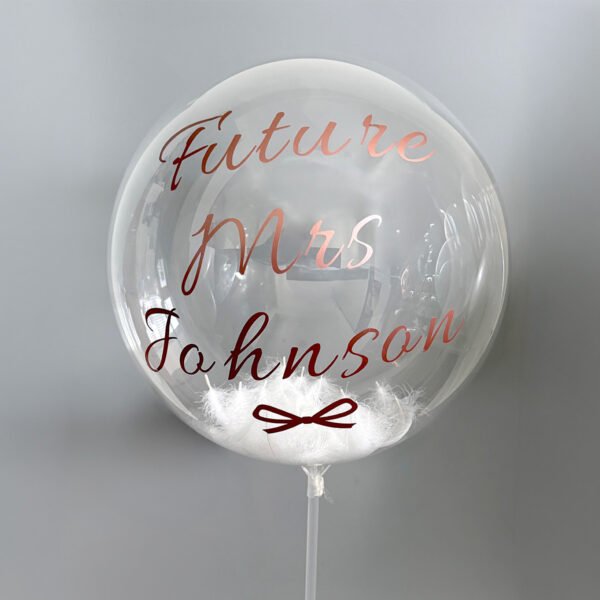 Personalized engagement balloon stand decoration
