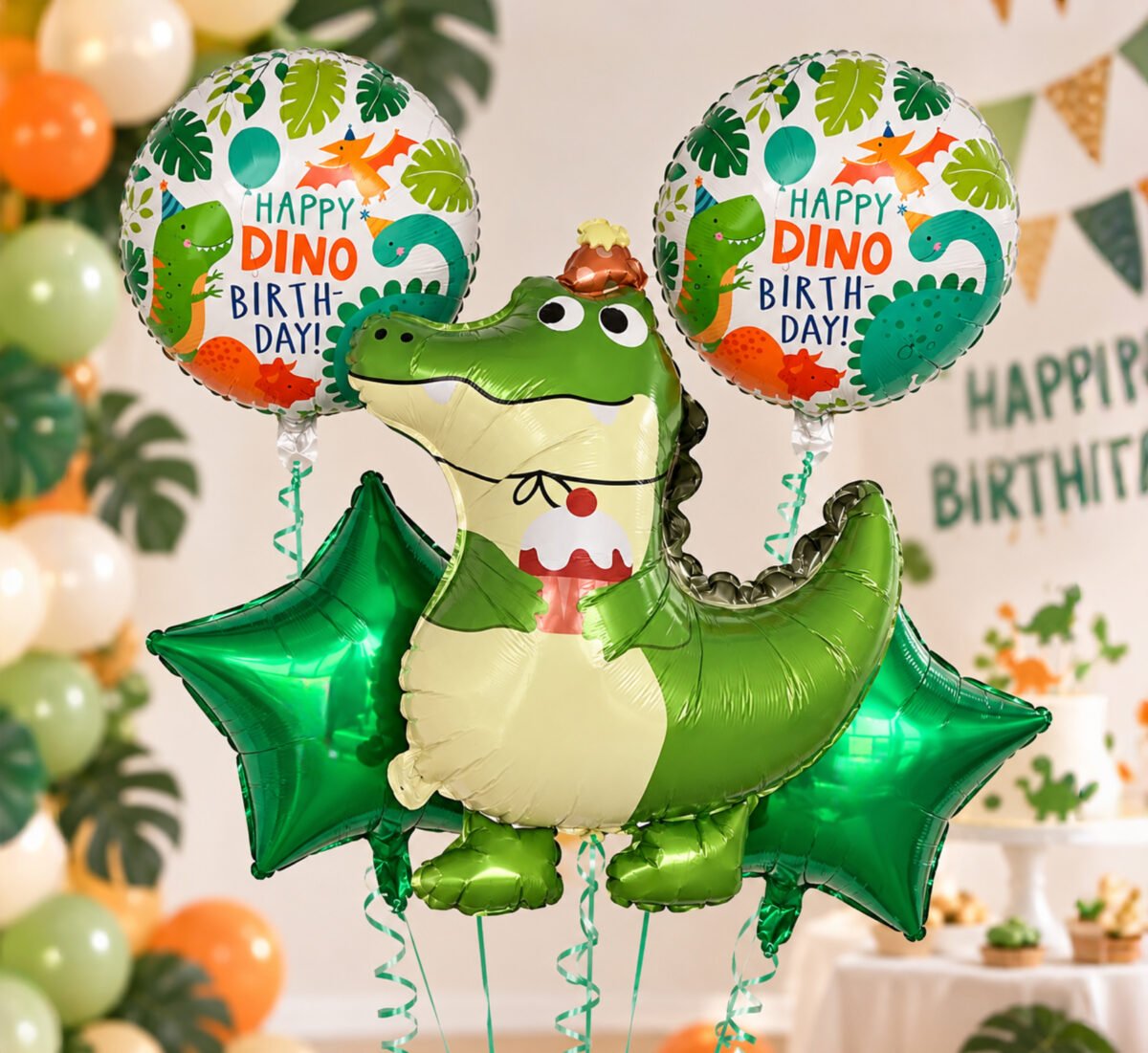 Crocodile Birthday Balloon Set 5 pcs