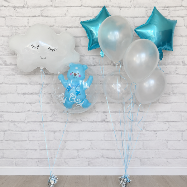 Baby shower balloon bouquet for boy