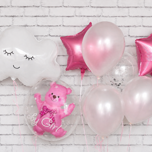 Baby girl balloon bouquet