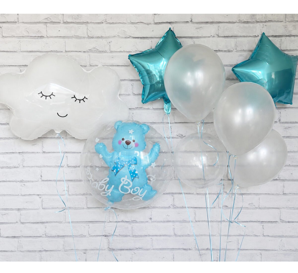 Baby Shower Balloons Decor, Welcome Baby Boy Balloons