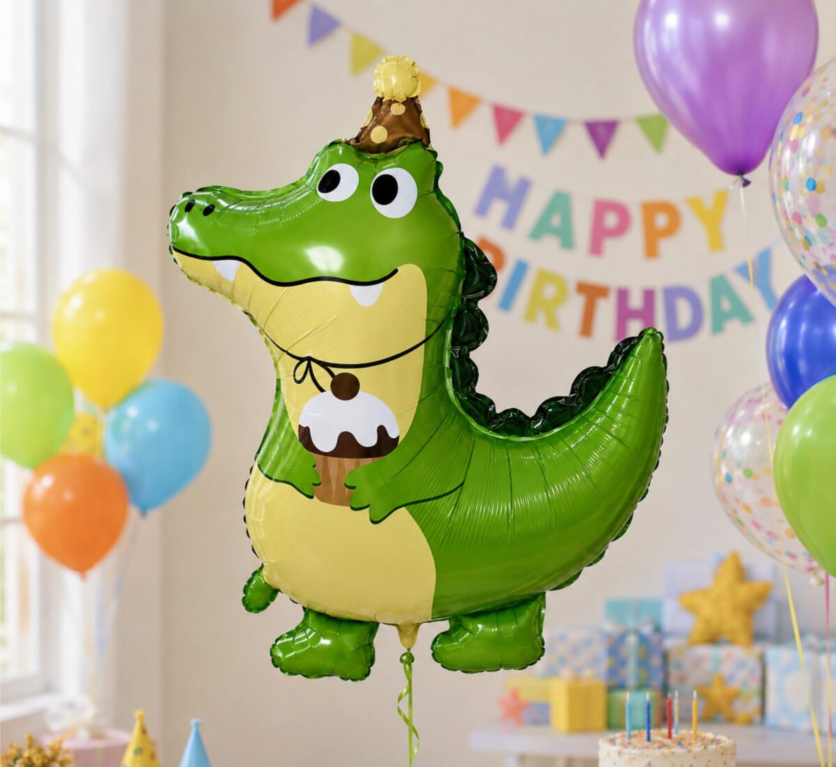 Crocodile Birthday Foil Balloon