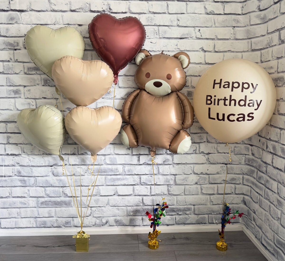 Personalized Teddy Bear Balloon Set