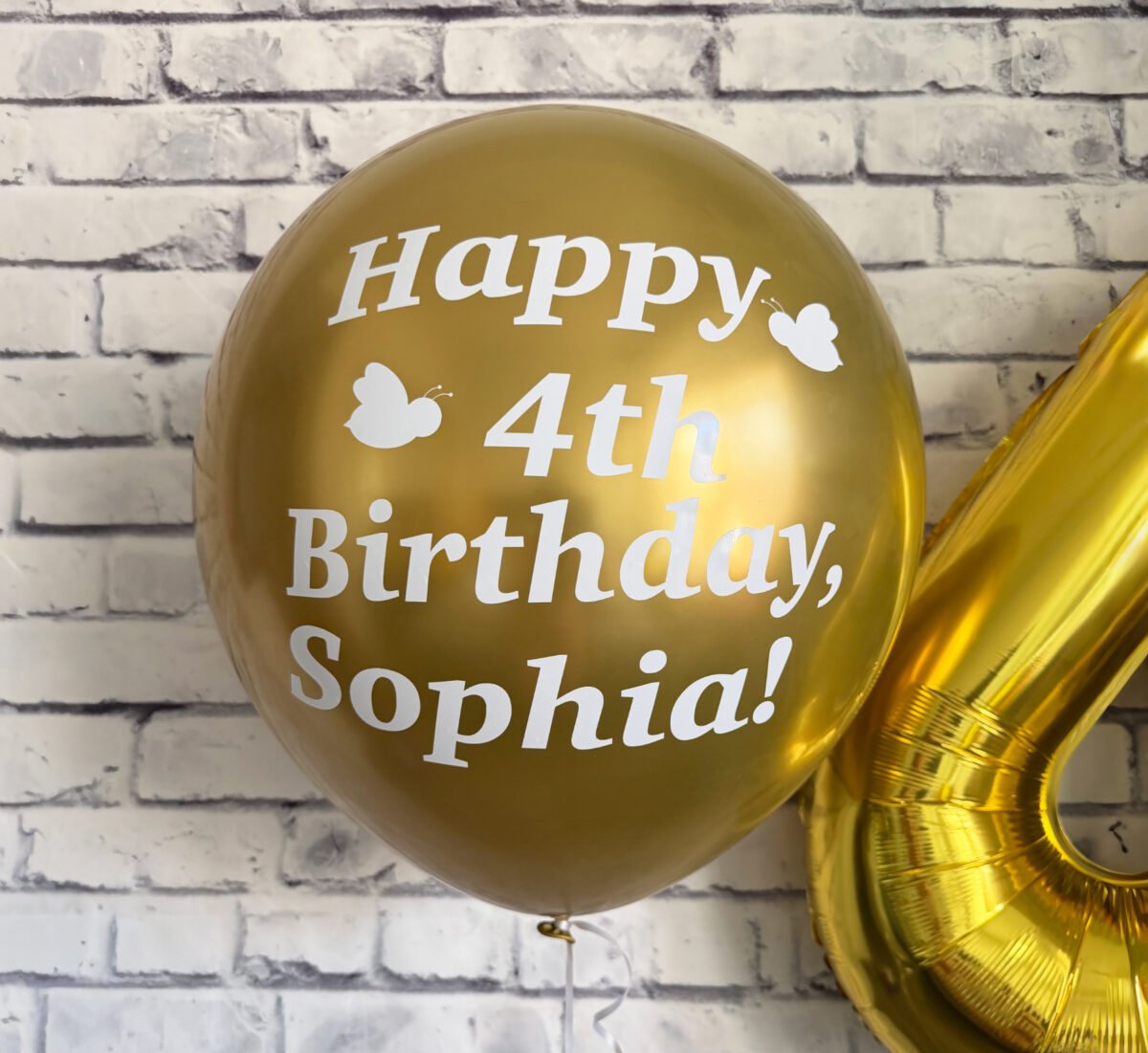 Personalized Gold Birthday Balloon