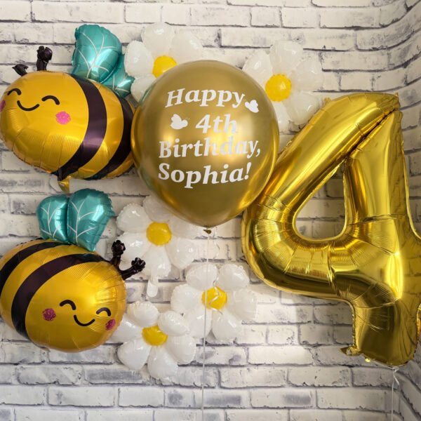 personalized-bee-birthday-balloon-set