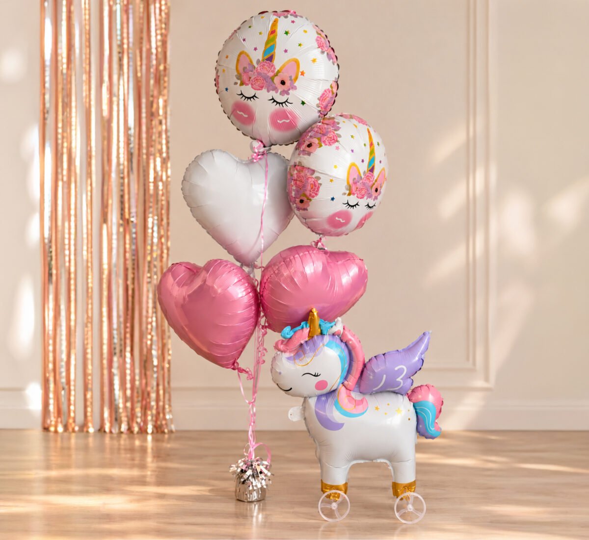 Unicorn Birthday Balloon Bouquet