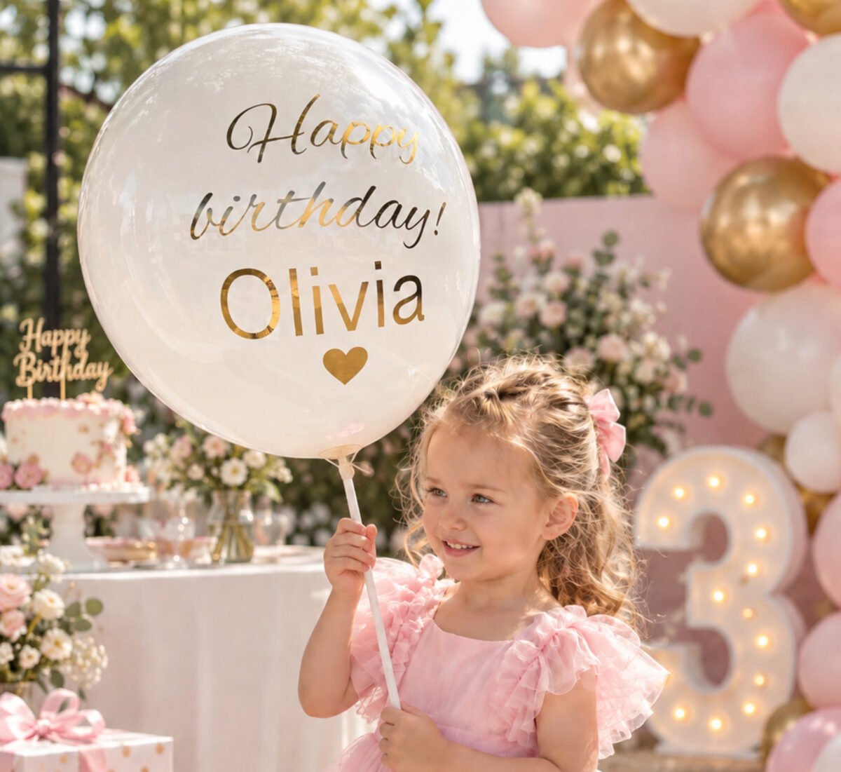 Personalized White Bubble Balloon Kit